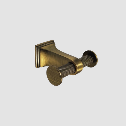 Knurled Antique Equal Double Hook