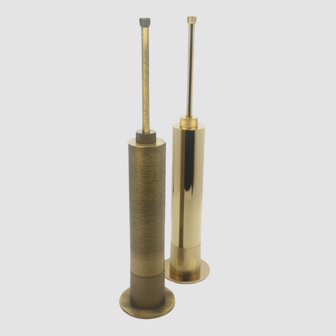 Knurled Antique Toilet Brush and Holder