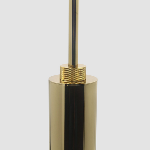 Knurled Antique Toilet Brush and Holder