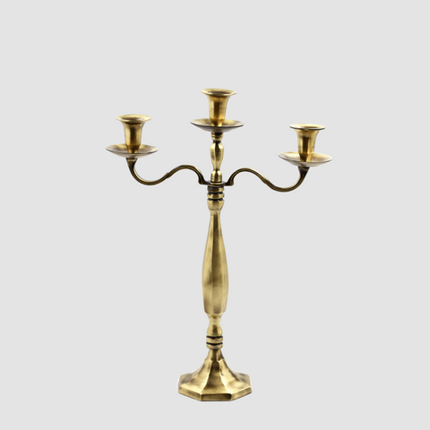 French Country 3 Armed Candle Stick